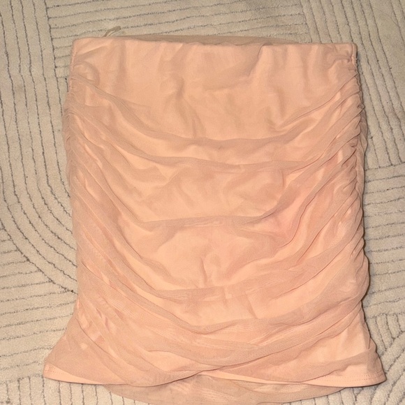 Glare Dresses & Skirts - Elegant Ruched Pencil Skirt in Soft Pink